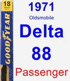 Passenger Wiper Blade for 1971 Oldsmobile Delta 88 - Premium