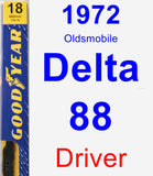 Driver Wiper Blade for 1972 Oldsmobile Delta 88 - Premium