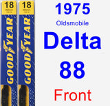 Front Wiper Blade Pack for 1975 Oldsmobile Delta 88 - Premium