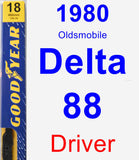 Driver Wiper Blade for 1980 Oldsmobile Delta 88 - Premium