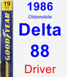 Driver Wiper Blade for 1986 Oldsmobile Delta 88 - Premium