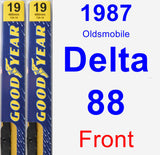 Front Wiper Blade Pack for 1987 Oldsmobile Delta 88 - Premium