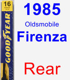 Rear Wiper Blade for 1985 Oldsmobile Firenza - Premium