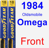 Front Wiper Blade Pack for 1984 Oldsmobile Omega - Premium