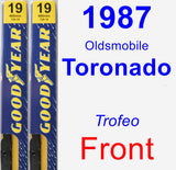 Front Wiper Blade Pack for 1987 Oldsmobile Toronado - Premium