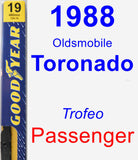 Passenger Wiper Blade for 1988 Oldsmobile Toronado - Premium