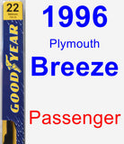 Passenger Wiper Blade for 1996 Plymouth Breeze - Premium