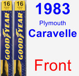 Front Wiper Blade Pack for 1983 Plymouth Caravelle - Premium