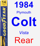 Rear Wiper Blade for 1984 Plymouth Colt - Premium