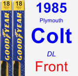 Front Wiper Blade Pack for 1985 Plymouth Colt - Premium