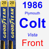 Front Wiper Blade Pack for 1986 Plymouth Colt - Premium