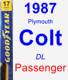 Passenger Wiper Blade for 1987 Plymouth Colt - Premium