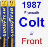 Front Wiper Blade Pack for 1987 Plymouth Colt - Premium