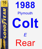 Rear Wiper Blade for 1988 Plymouth Colt - Premium