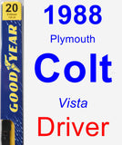 Driver Wiper Blade for 1988 Plymouth Colt - Premium