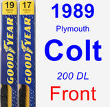 Front Wiper Blade Pack for 1989 Plymouth Colt - Premium