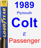 Passenger Wiper Blade for 1989 Plymouth Colt - Premium