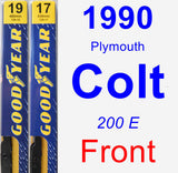 Front Wiper Blade Pack for 1990 Plymouth Colt - Premium