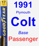 Passenger Wiper Blade for 1991 Plymouth Colt - Premium