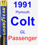 Passenger Wiper Blade for 1991 Plymouth Colt - Premium