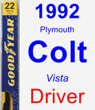 Driver Wiper Blade for 1992 Plymouth Colt - Premium