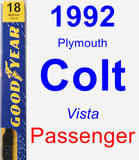 Passenger Wiper Blade for 1992 Plymouth Colt - Premium