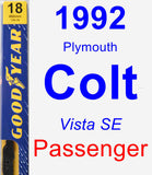 Passenger Wiper Blade for 1992 Plymouth Colt - Premium