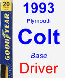 Driver Wiper Blade for 1993 Plymouth Colt - Premium