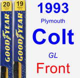 Front Wiper Blade Pack for 1993 Plymouth Colt - Premium