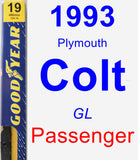 Passenger Wiper Blade for 1993 Plymouth Colt - Premium