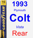 Rear Wiper Blade for 1993 Plymouth Colt - Premium