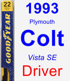 Driver Wiper Blade for 1993 Plymouth Colt - Premium