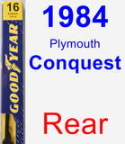 Rear Wiper Blade for 1984 Plymouth Conquest - Premium