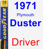 Driver Wiper Blade for 1971 Plymouth Duster - Premium