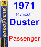 Passenger Wiper Blade for 1971 Plymouth Duster - Premium