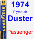 Passenger Wiper Blade for 1974 Plymouth Duster - Premium