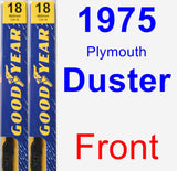 Front Wiper Blade Pack for 1975 Plymouth Duster - Premium