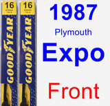 Front Wiper Blade Pack for 1987 Plymouth Expo - Premium