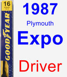 Driver Wiper Blade for 1987 Plymouth Expo - Premium