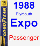 Passenger Wiper Blade for 1988 Plymouth Expo - Premium