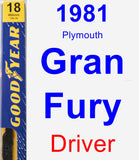 Driver Wiper Blade for 1981 Plymouth Gran Fury - Premium