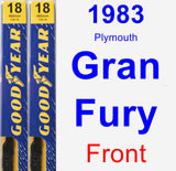 Front Wiper Blade Pack for 1983 Plymouth Gran Fury - Premium