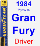 Driver Wiper Blade for 1984 Plymouth Gran Fury - Premium