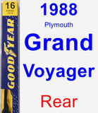 Rear Wiper Blade for 1988 Plymouth Grand Voyager - Premium