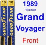 Front Wiper Blade Pack for 1989 Plymouth Grand Voyager - Premium