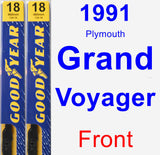 Front Wiper Blade Pack for 1991 Plymouth Grand Voyager - Premium