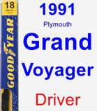 Driver Wiper Blade for 1991 Plymouth Grand Voyager - Premium