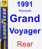 Rear Wiper Blade for 1991 Plymouth Grand Voyager - Premium