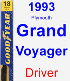 Driver Wiper Blade for 1993 Plymouth Grand Voyager - Premium