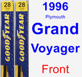 Front Wiper Blade Pack for 1996 Plymouth Grand Voyager - Premium